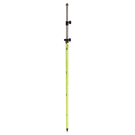SITEPRO 12Ft Twist-Lock Prism Pole, Flo-Yellow, 10ths/Metric 07-4712-TMA-FY